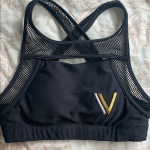 VullSport black mesh sports bra